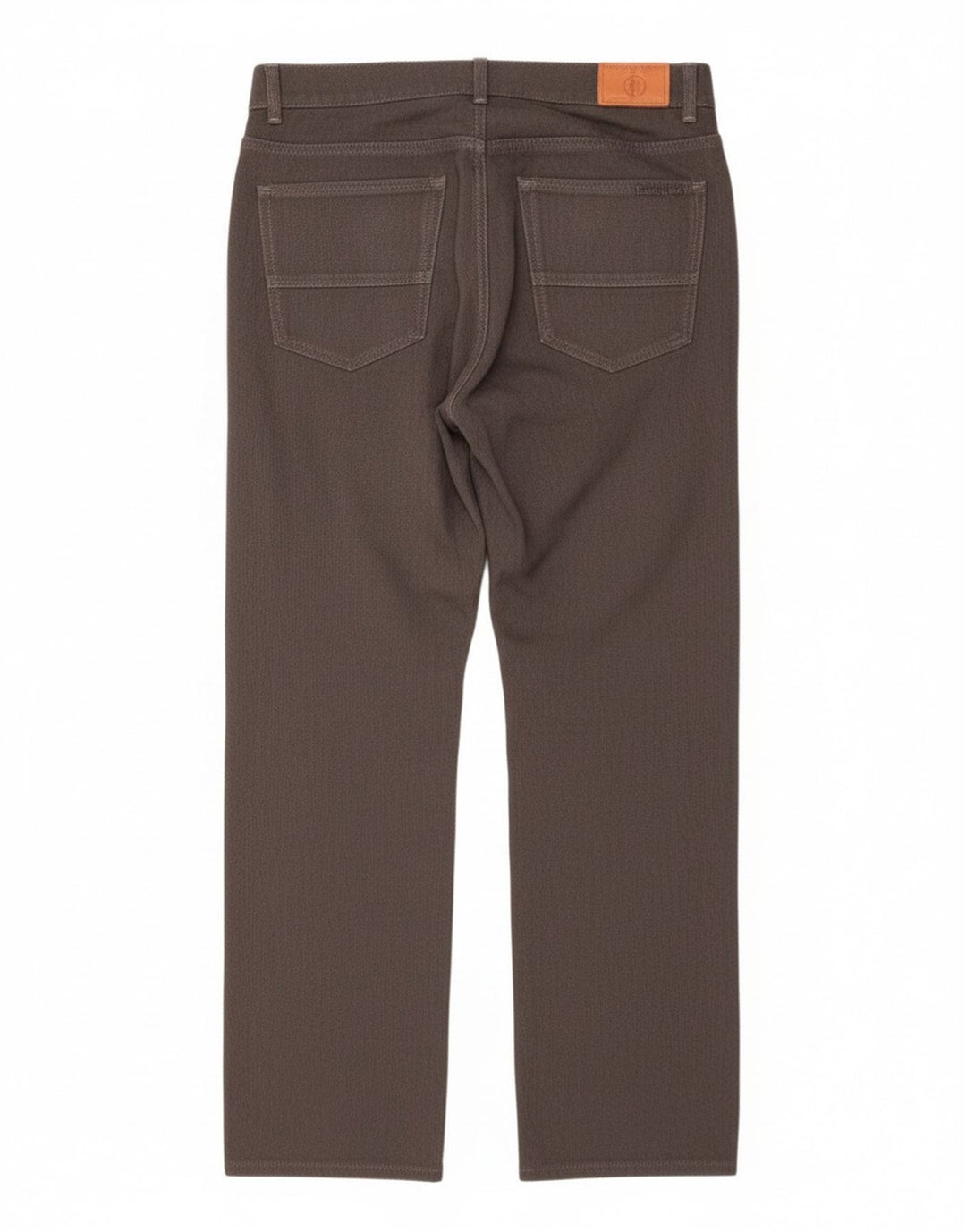 Calça feminina casual reta Trussardi W33 L29 poliéster cinza