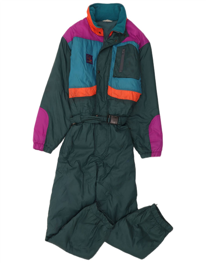 Macacão de esqui masculino Brugi com capuz IT 52 XL verde Colourblock poliamida