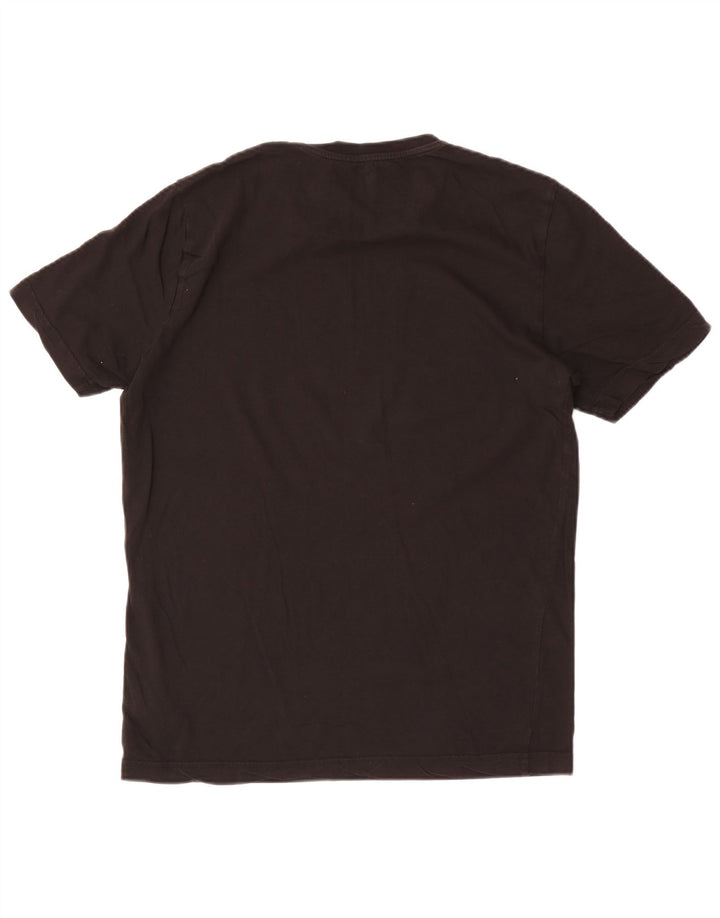 Puma Mens Graphic T-Shirt Top Médio Algodão Preto