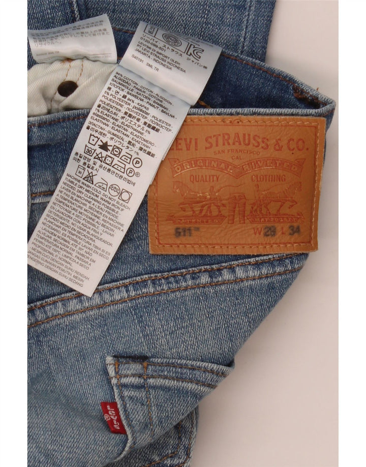 Calça Jeans Levis 511 Slim Masculina W29 L34 Azul Algodão