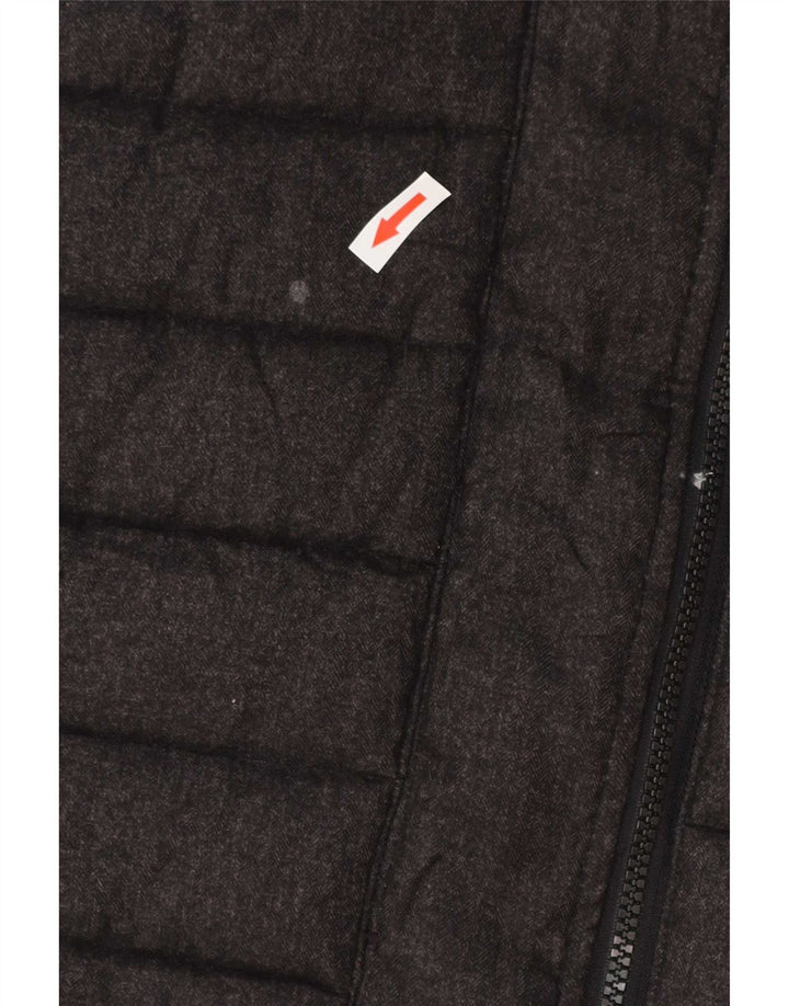 Jaqueta acolchoada com capuz masculina Superdry UK 42 XL poliéster cinza