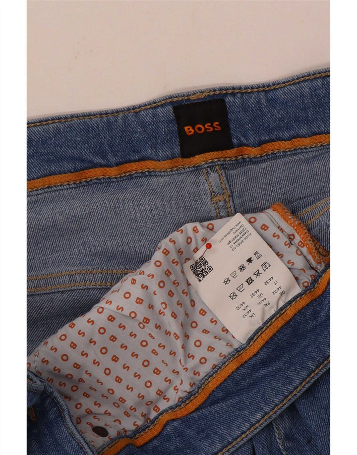 Hugo Boss Mens Straight Jeans W44 L32 Azul Algodão