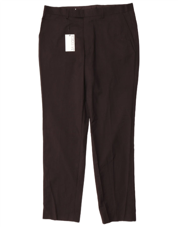 Calça Jaeger Masculina Slim Casual W38 L33 Lã Preta