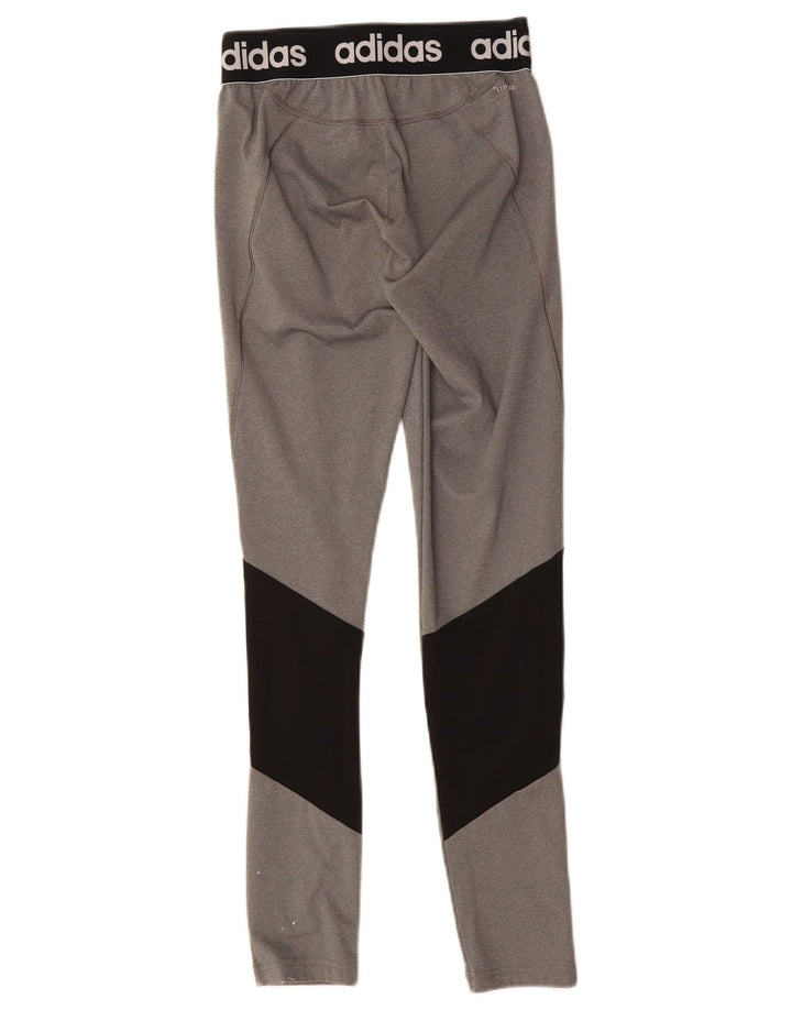 ADIDAS Womens Climacool Graphic Leggings UK 8/10 Small  Grey Colourblock