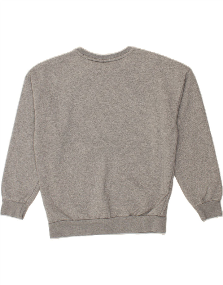 ADIDAS Girls Graphic Sweatshirt Jumper 12-13 Years Grey Cotton Vintage Adidas and Second-Hand Adidas from Messina Hembry 