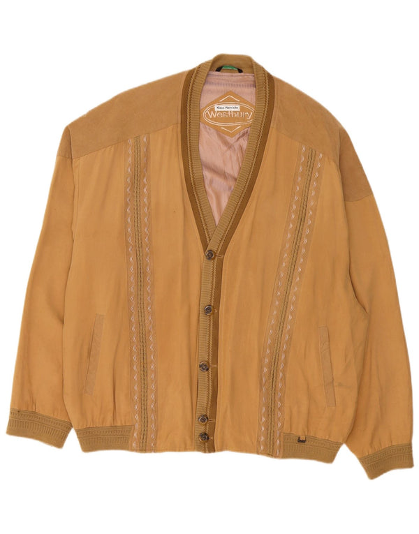 Jaqueta bomber masculina WESTBURY Reino Unido 44 2XL bege