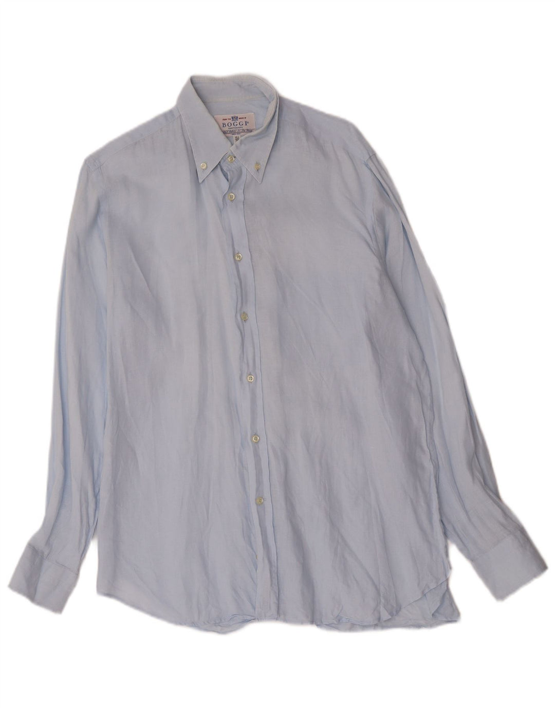 Camisa masculina Boggi tamanho 39 15 1/2 azul médio