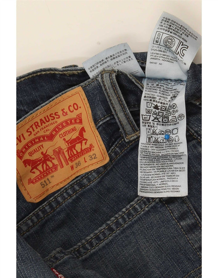 Calça Jeans Levis 511 Slim Masculina W36 L32 Azul Algodão