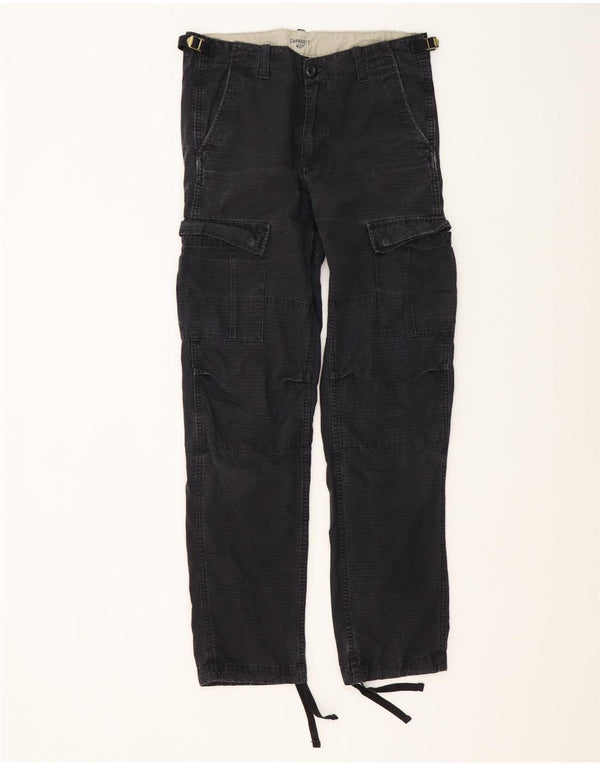 Calça Carhartt Masculina Straight Cargo W29 L32 Preto Gingham Algodão