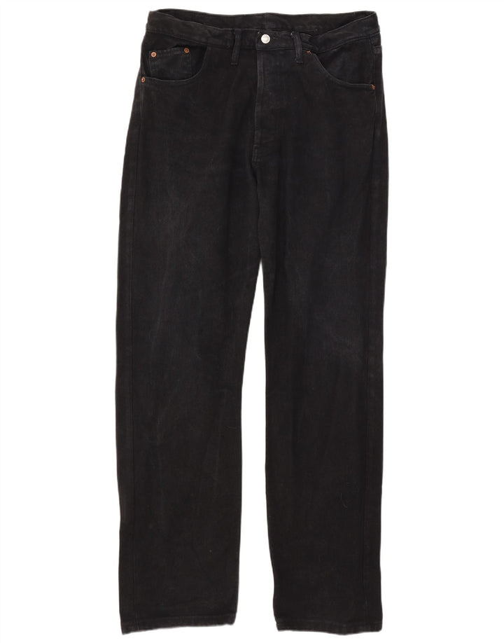 Jeans Levis 501 Straight Masculino W38 L32 Algodão Preto