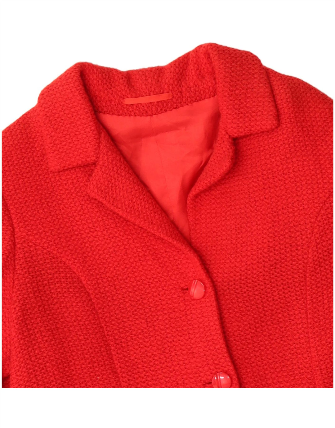 Jaqueta blazer feminina VINTAGE com 4 botões UK 16 grande vermelha