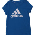ADIDAS Girls Graphic T-Shirt Top 11-12 Years Blue Vintage Adidas and Second-Hand Adidas from Messina Hembry 