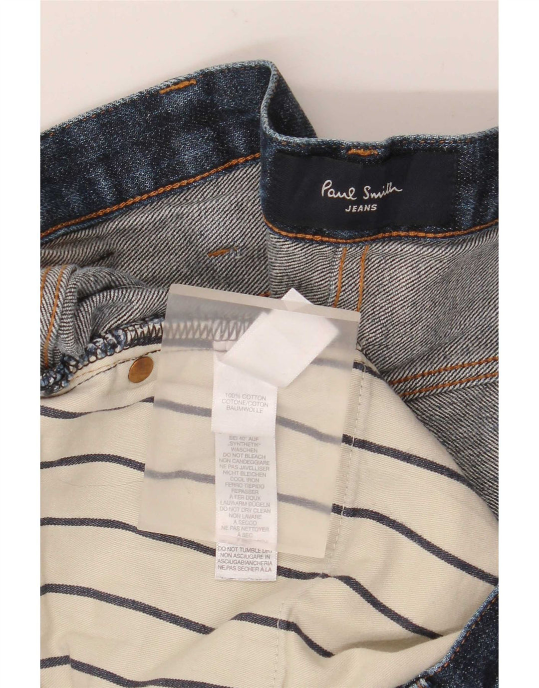 Calça Jeans Slim Masculina Paul Smith W36 L32 Azul Algodão