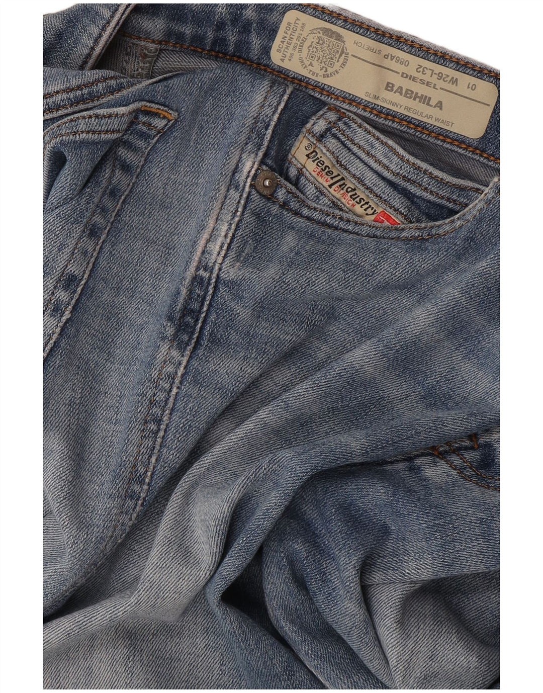 Diesel Feminino Babhila Distressed Slim Fit Jeans Skinny W26 L28 Azul