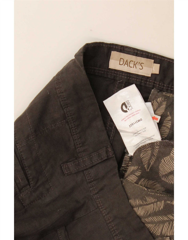 Calça cargo masculina slim da Dack grande W34 L32 linho cinza