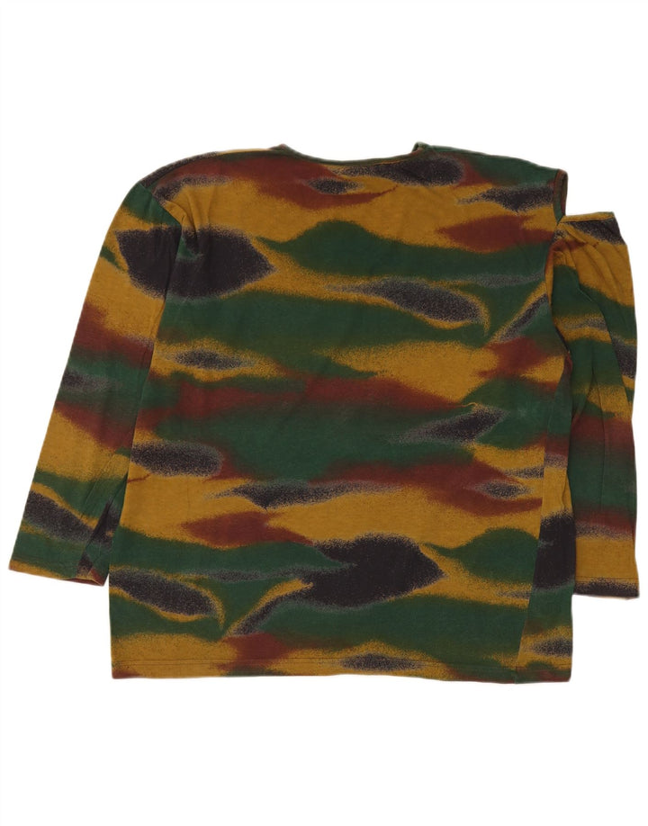 Blumarine Top gráfico feminino manga comprida IT 44 médio algodão multicolorido