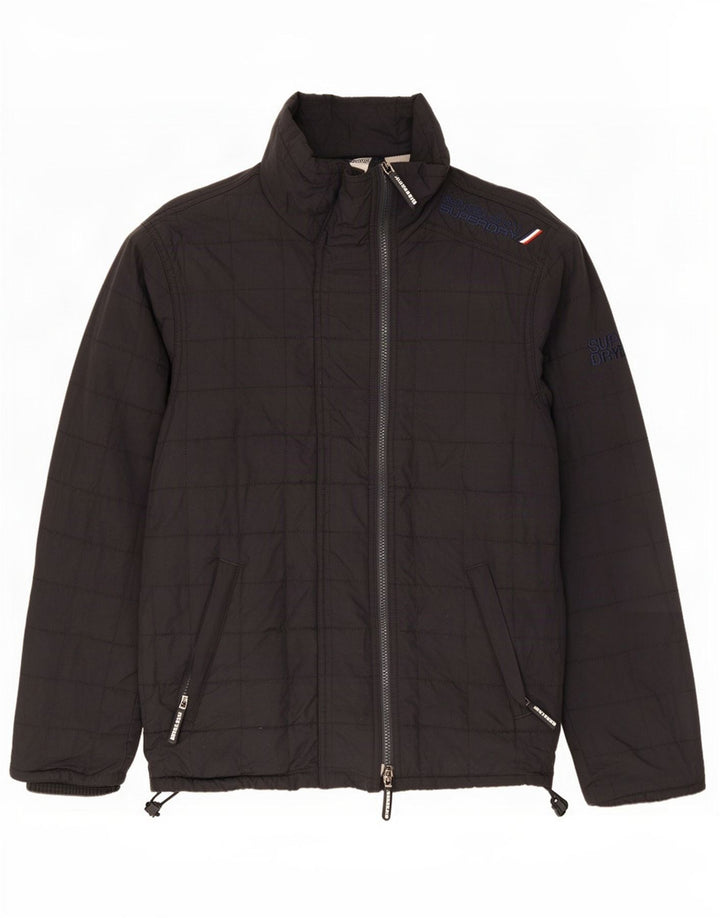 Jaqueta acolchoada masculina Superdry UK 38 médio preto nylon