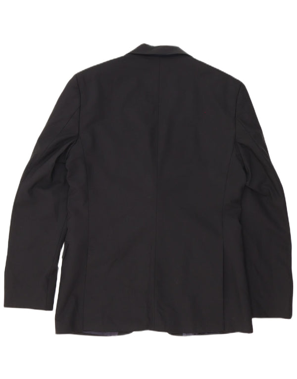 Jaqueta blazer masculina Ted Baker com 2 botões de ajuste regular Reino Unido 38 algodão preto médio