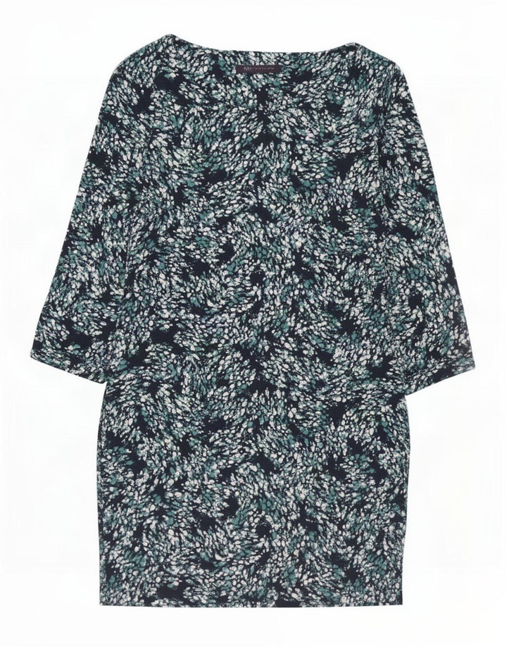 Vestido básico feminino Marks & Spencer Reino Unido 12 médio azul marinho manchado