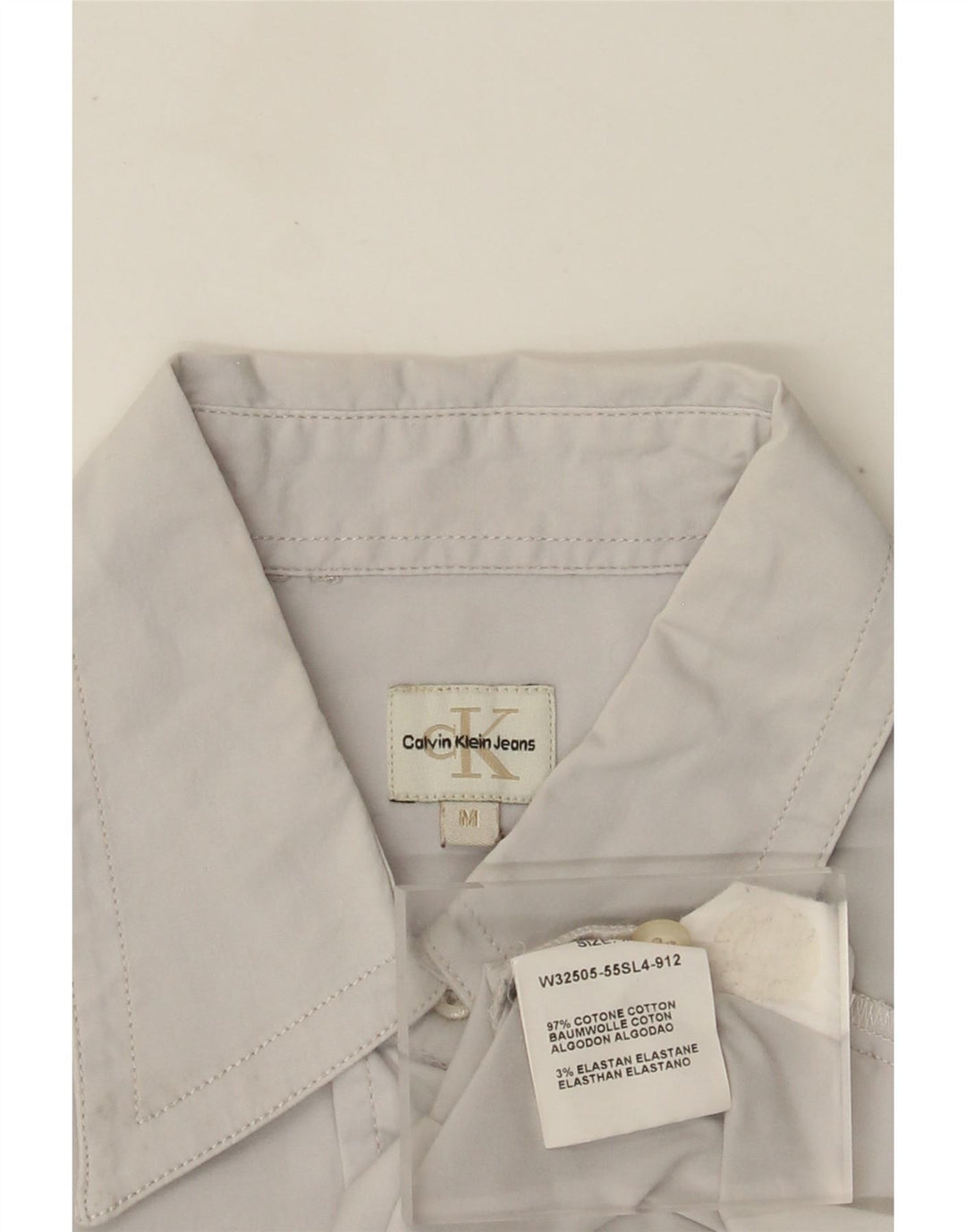 Camisa Calvin Klein Jeans Feminina Brasil 12 Algodão Cinza Médio