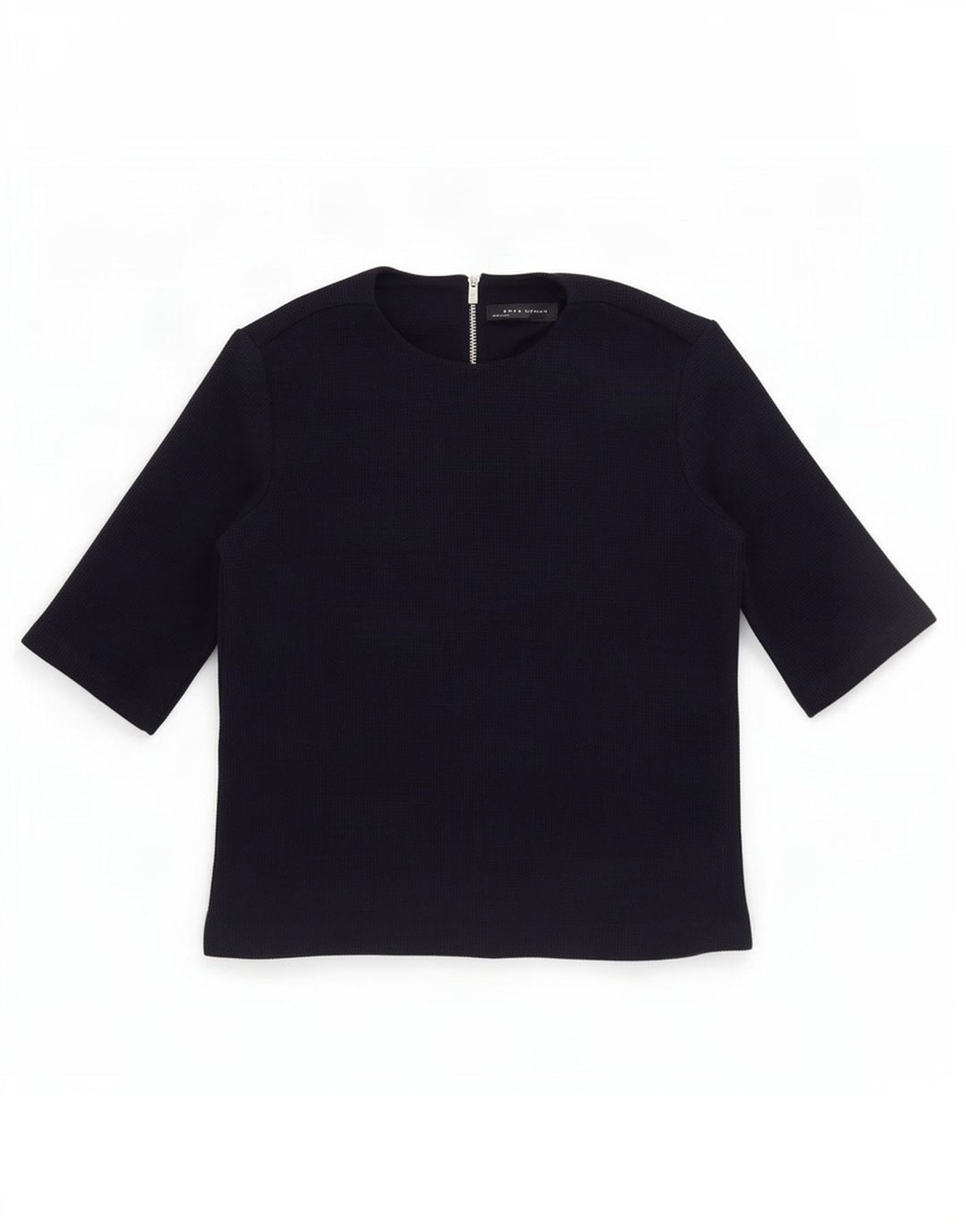 Blusa feminina Zara UK 10 pequena azul marinho