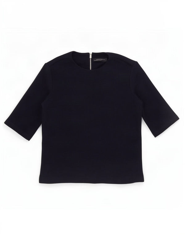 Blusa feminina Zara UK 10 pequena azul marinho