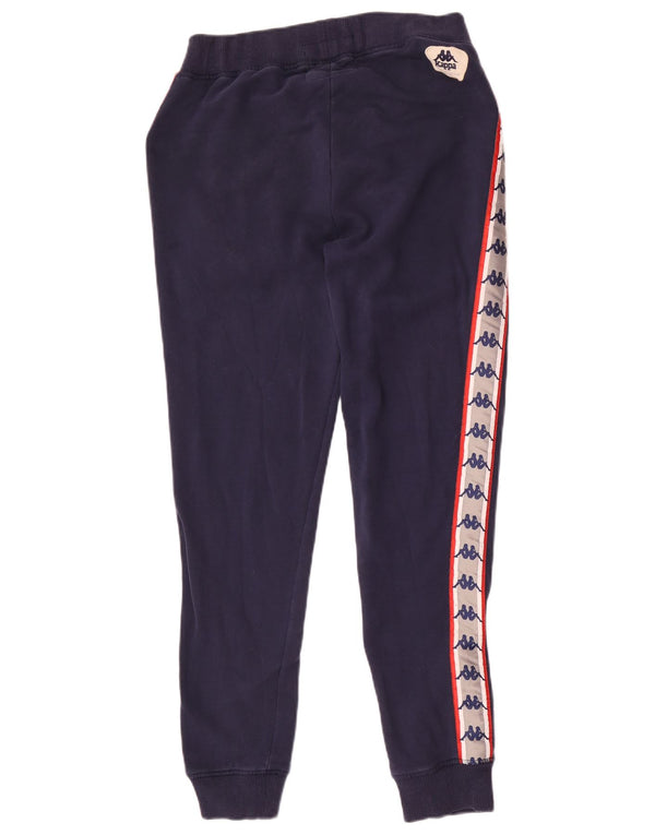 Kappa Calça de treino masculina gráfica Joggers pequeno bloco colorido azul marinho