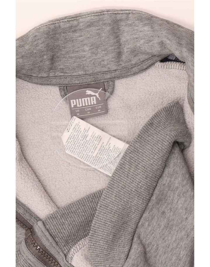 Jaqueta masculina Puma Graphic Tracksuit Top cinza médio algodão colorblock