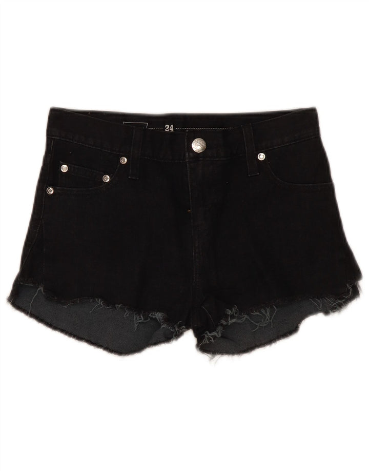 Shorts jeans feminino LEVI'S W24 XS algodão preto