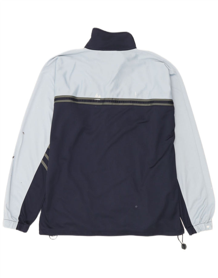 Asics Mens Tracksuit Top Jacket Grande Azul Marinho Colourblock Poliéster