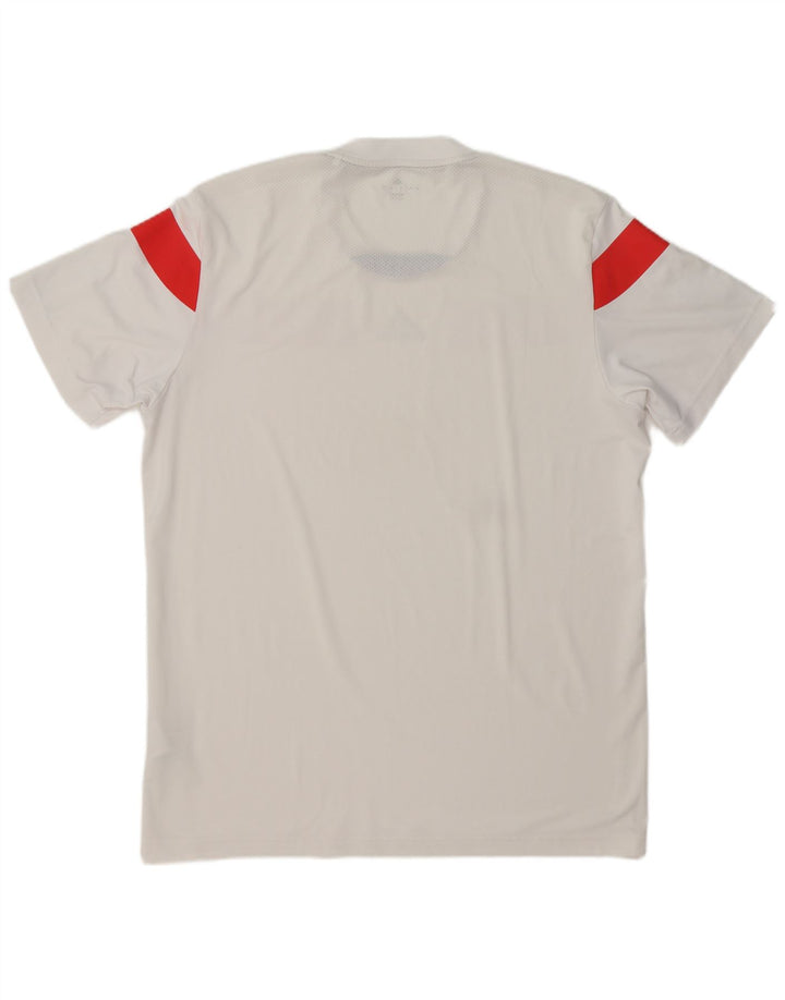 Camiseta Adidas Masculina Climacool Graphic Top Grande Branco Colorblock Poliéster