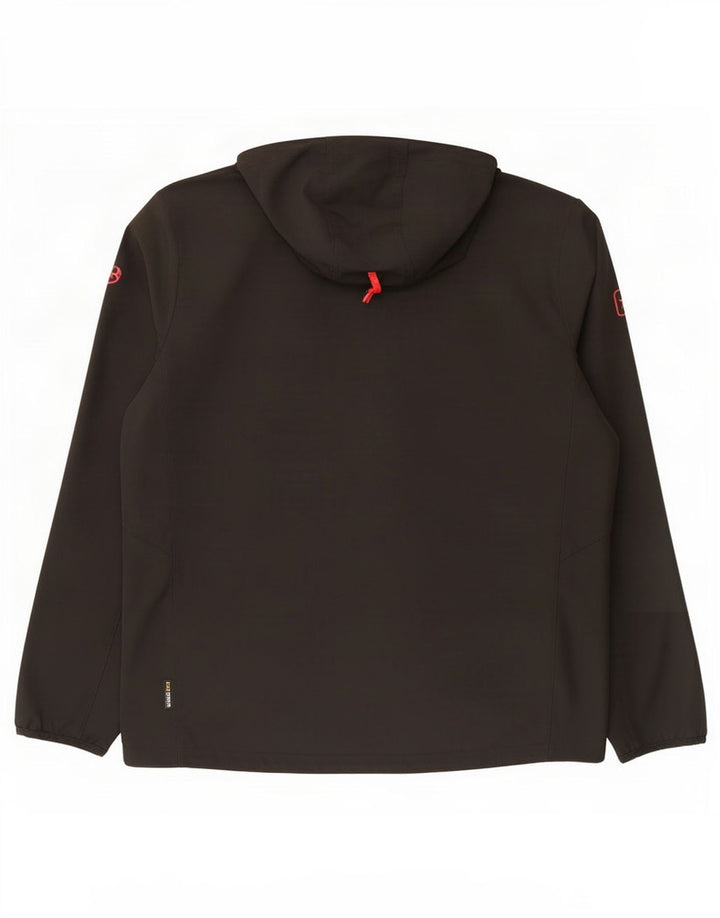 Jaqueta masculina com capuz Jack Wolfskin UK 48 2XL poliéster preto