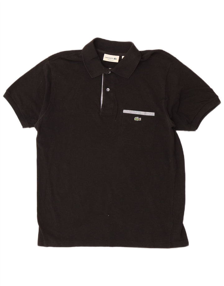 Camisa polo masculina Lacoste Classic Fit tamanho 4 médio algodão preto