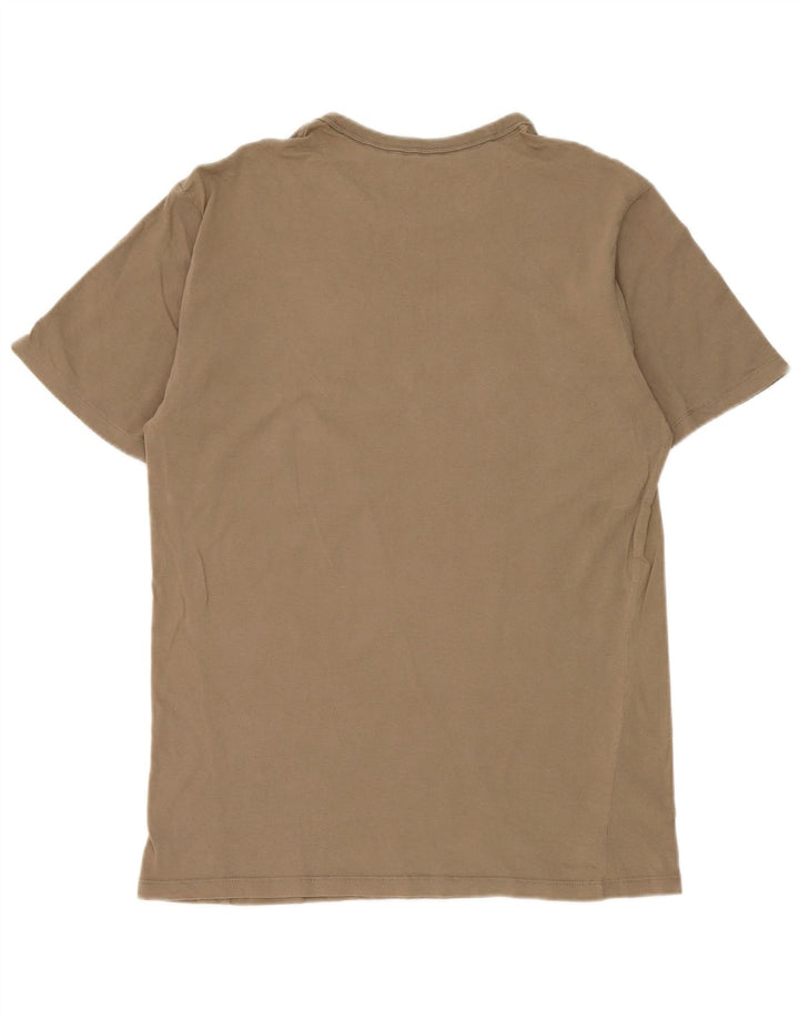 Camiseta gráfica masculina Champion de algodão cáqui médio