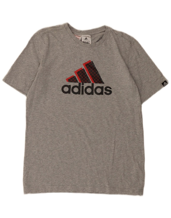 Camiseta Adidas Menino Graphic Top 13-14 Anos Cinza Algodão