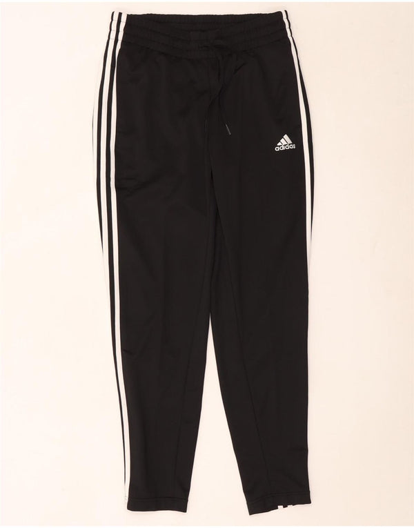 Calça de treino feminina Adidas UK 8/10 pequena poliéster preto
