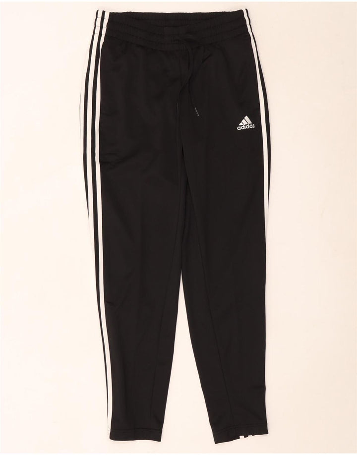 Calça de treino feminina Adidas UK 8/10 pequena poliéster preto
