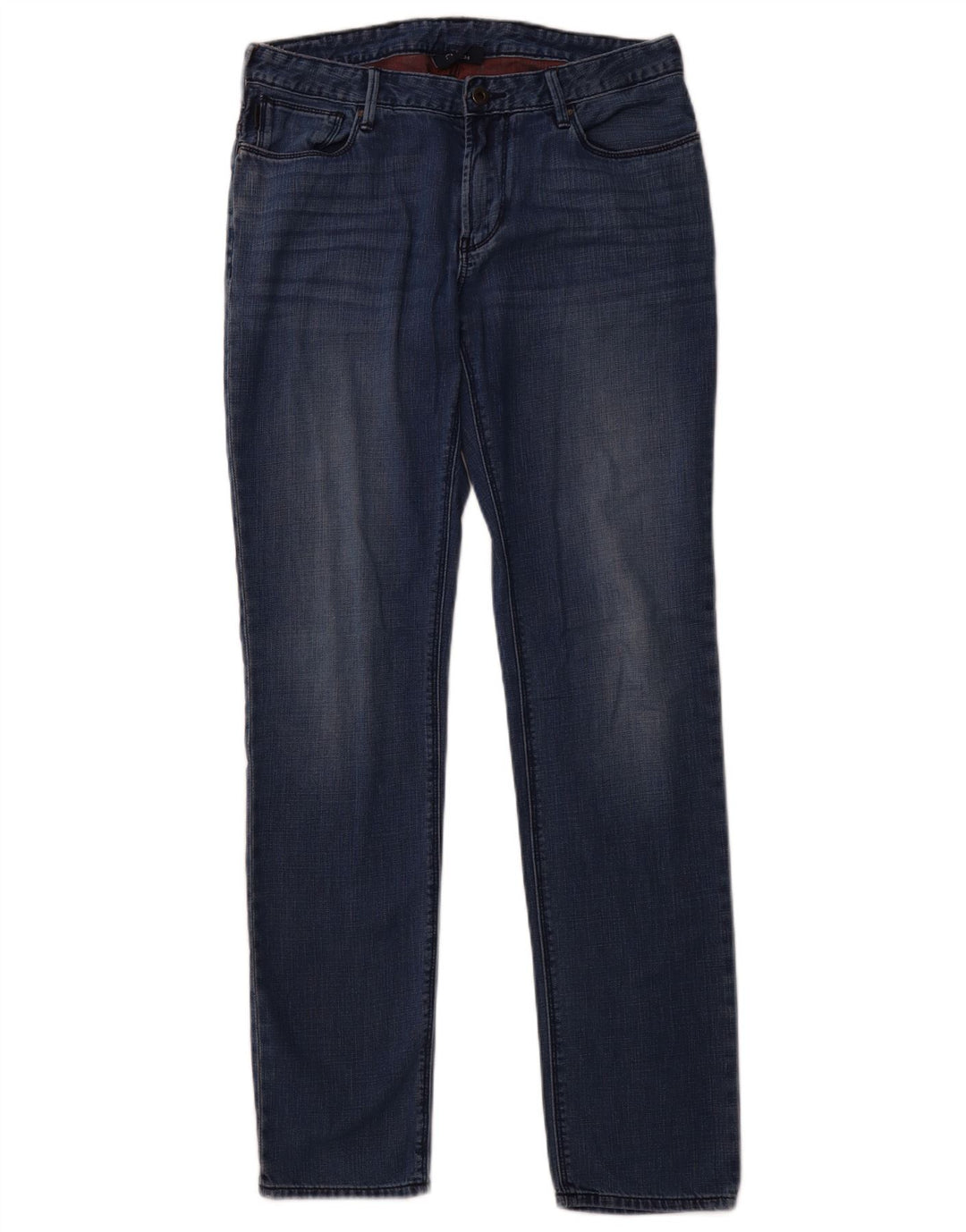 ARMANI Jeans Slim Feminino W31 L34 Azul Algodão