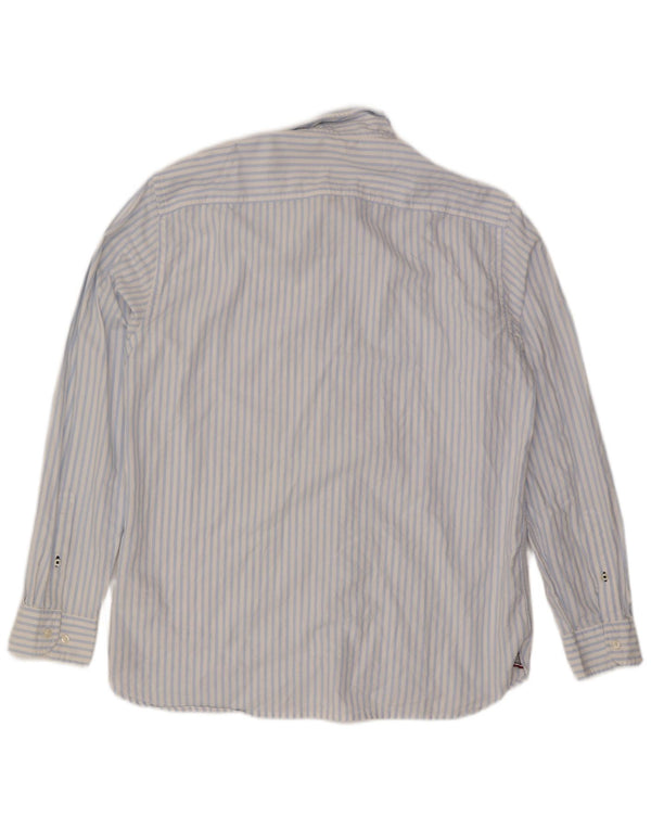Camisa masculina Tommy Hilfiger XL azul risca de giz algodão