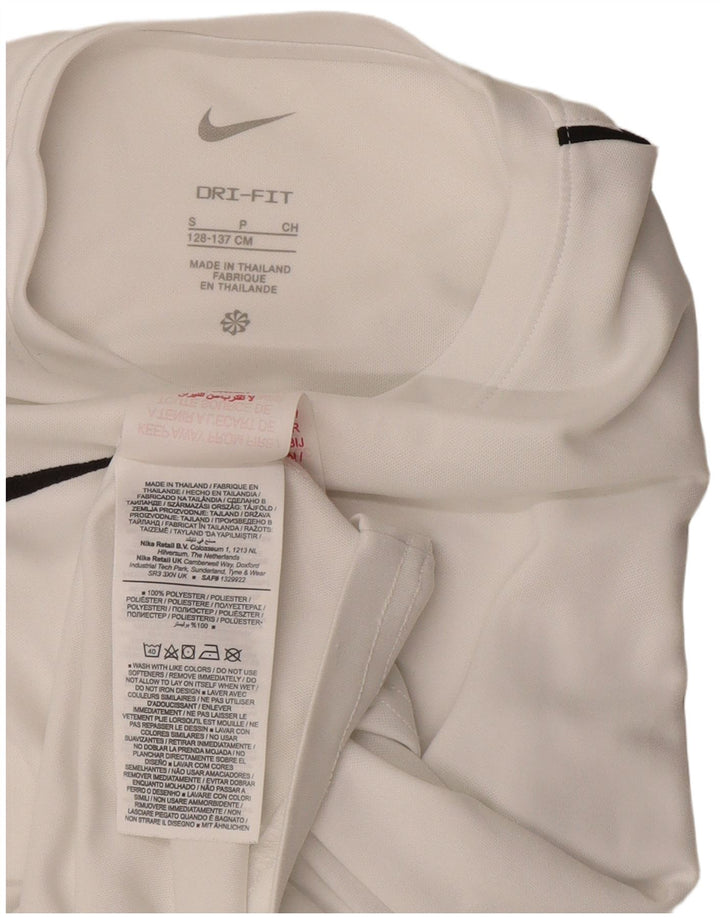 Camiseta NIKE Boys Dri Fit Top 8-9 Anos Pequeno Poliéster Branco