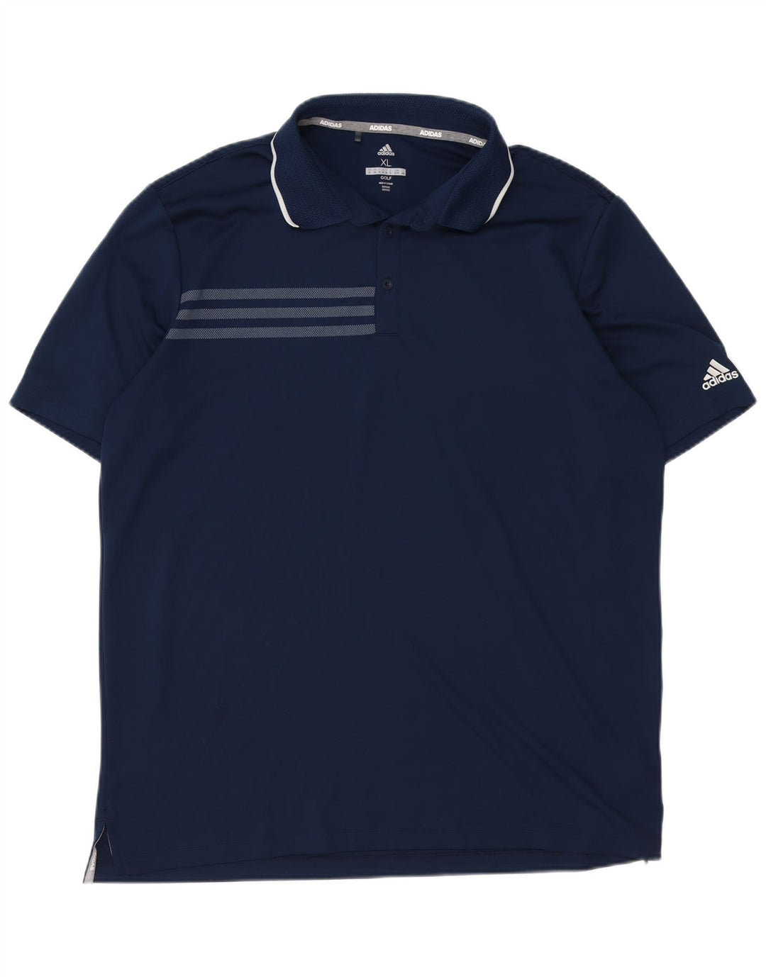 Camisa polo masculina ADIDAS XL azul marinho poliéster