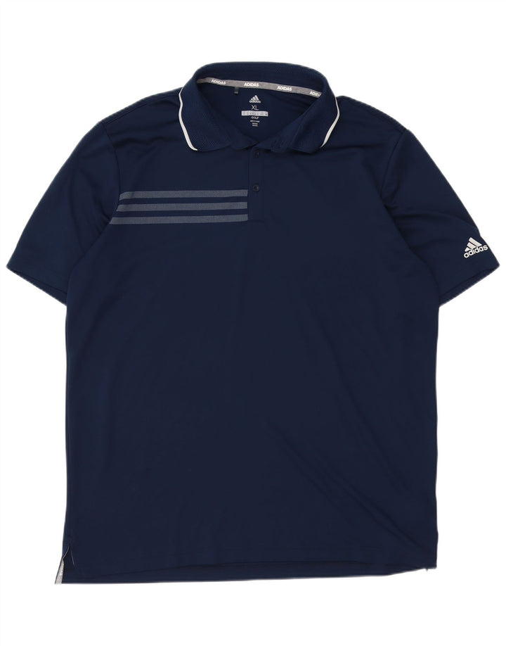 Camisa polo masculina ADIDAS XL azul marinho poliéster