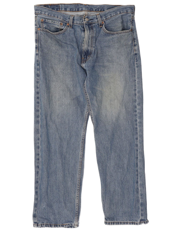 Levi's Mens 505 Straight Jeans W36 L29 Azul Algodão
