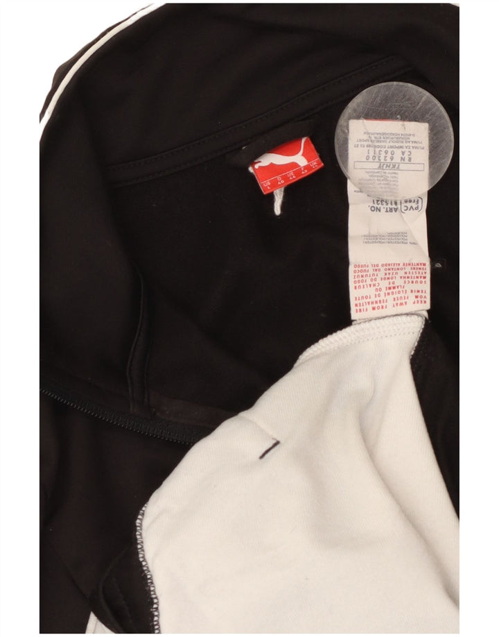 Puma Womens Tracksuit Top Jacket UK 14 Grande Preto Colourblock Poliéster
