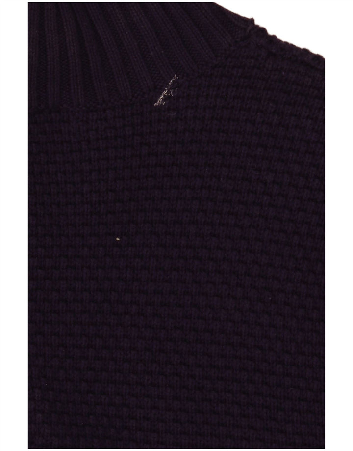 Suéter cardigã feminino manga 3/4 CHAPS Reino Unido 12 médio roxo