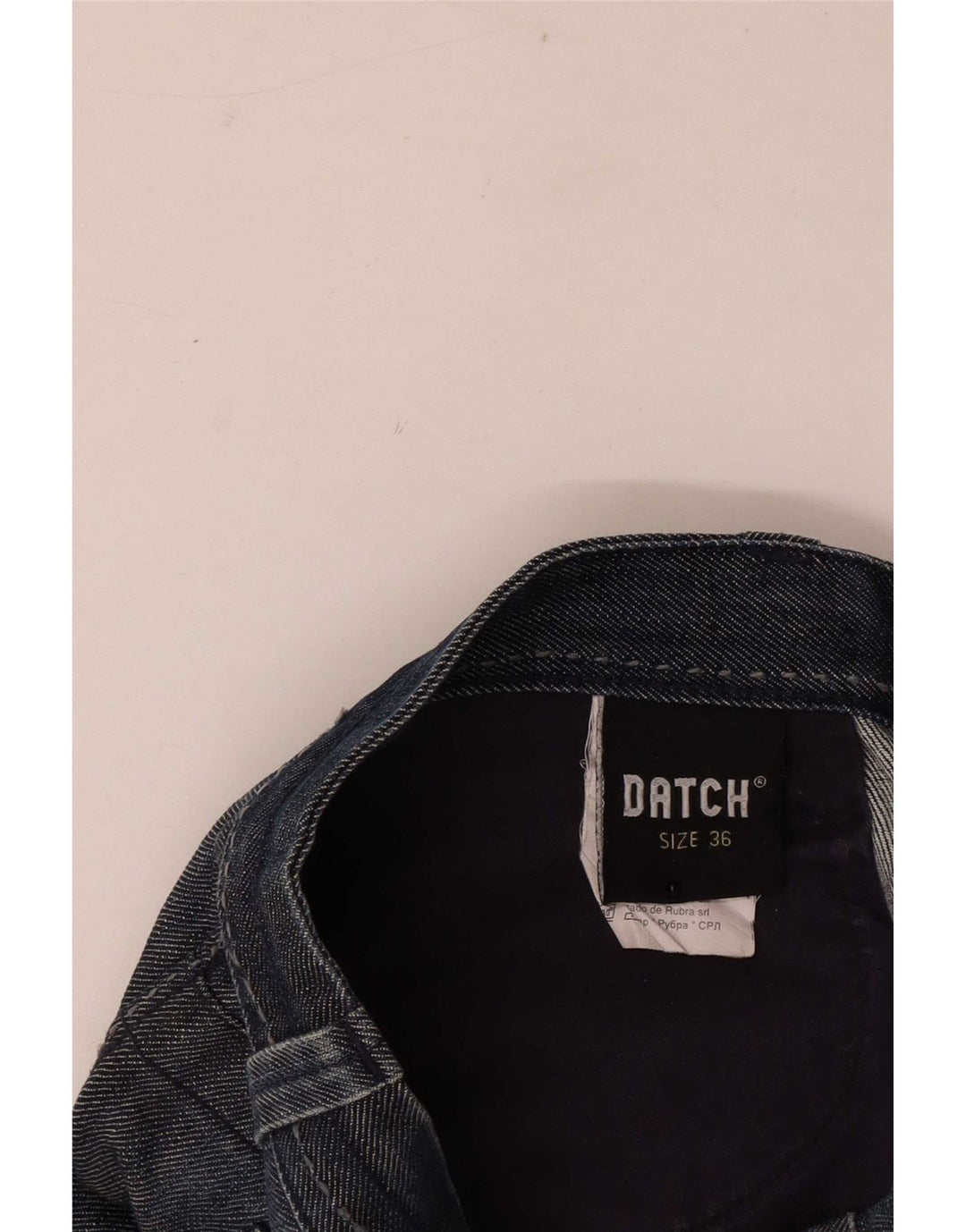 Calça jeans reta masculina Datch W36 L30 algodão azul marinho