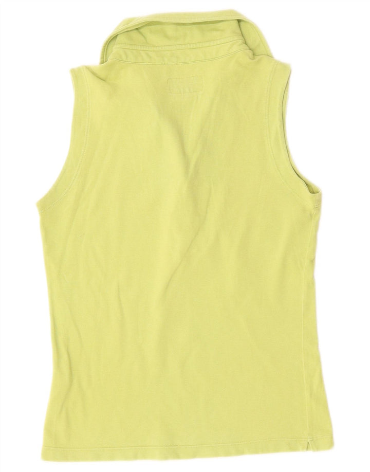 Camisa polo feminina sem mangas MARLBORO CLASSICS Reino Unido 14 grande algodão verde