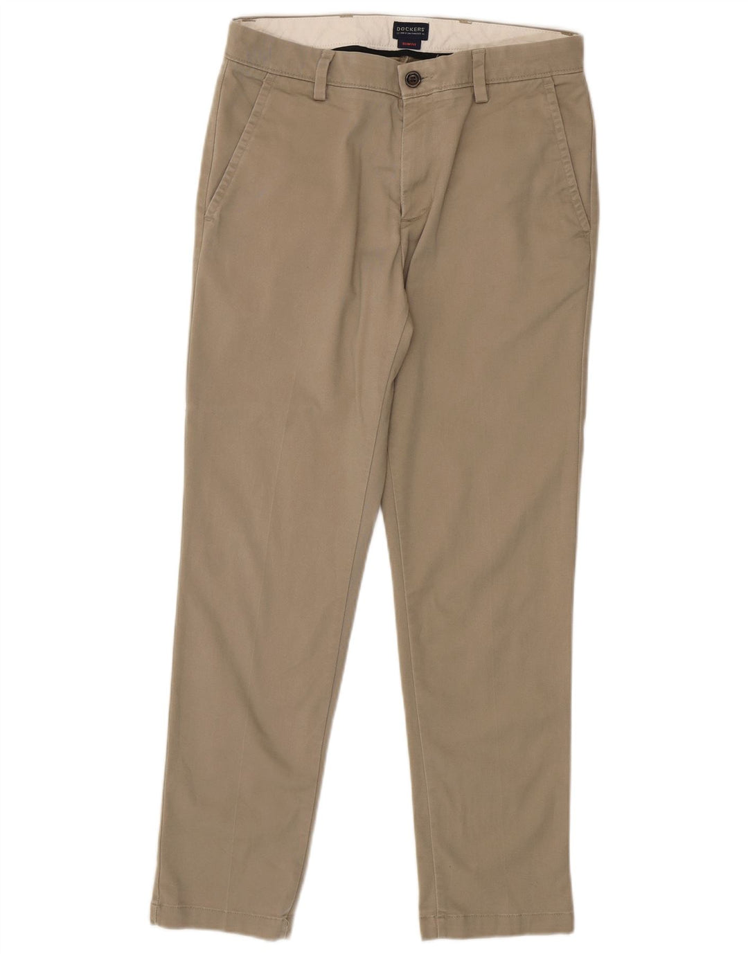 Calça Chino Feminina DOCKERS Slim Fit W31 L30 Algodão Bege