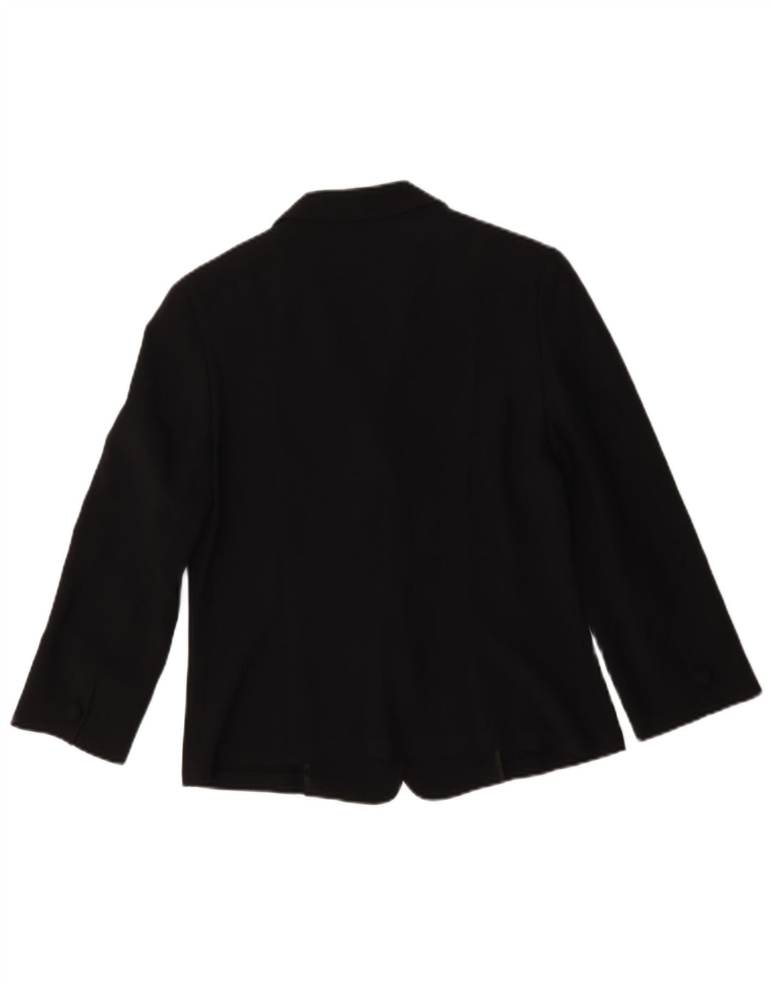 Jaqueta blazer feminina Marella manga 3/4 Reino Unido 16 grande acetato preto