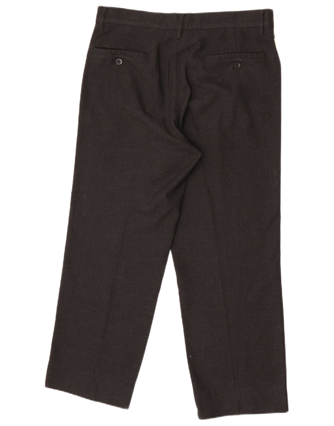 Calça masculina reta casual Armani IT 48 médio W32 L27 poliéster preto